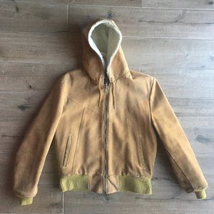 Men's Vintage Suede Jacket with hood